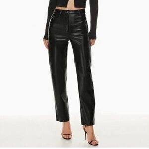 Wilfred Black Leather Pants